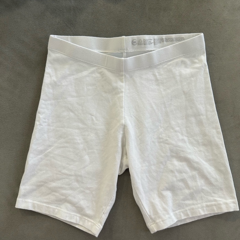 White kids biker Shorts size large 10-12